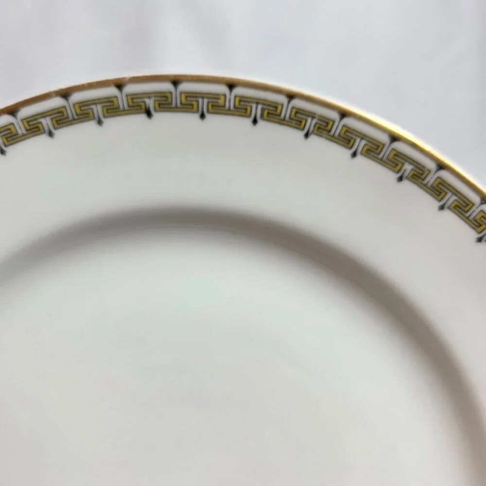 FOUR Haviland Albany Salad Plates Schleiger 107A Yellow & Black Key